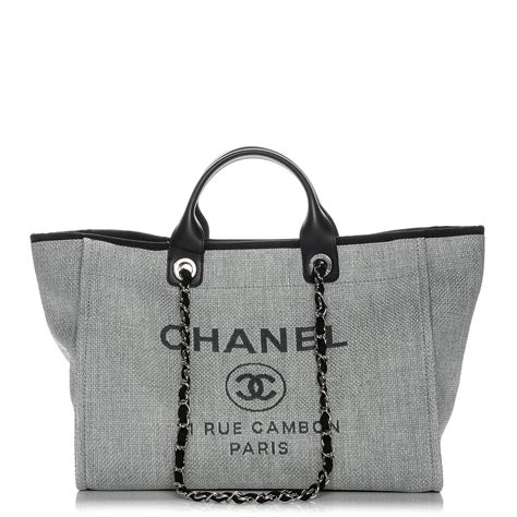 chanel canvas deauville large tote|Chanel deauville tote size comparison.